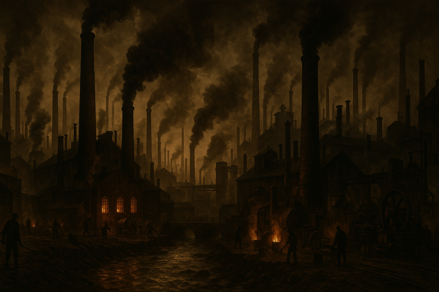 Industrial revolution, factories, machines